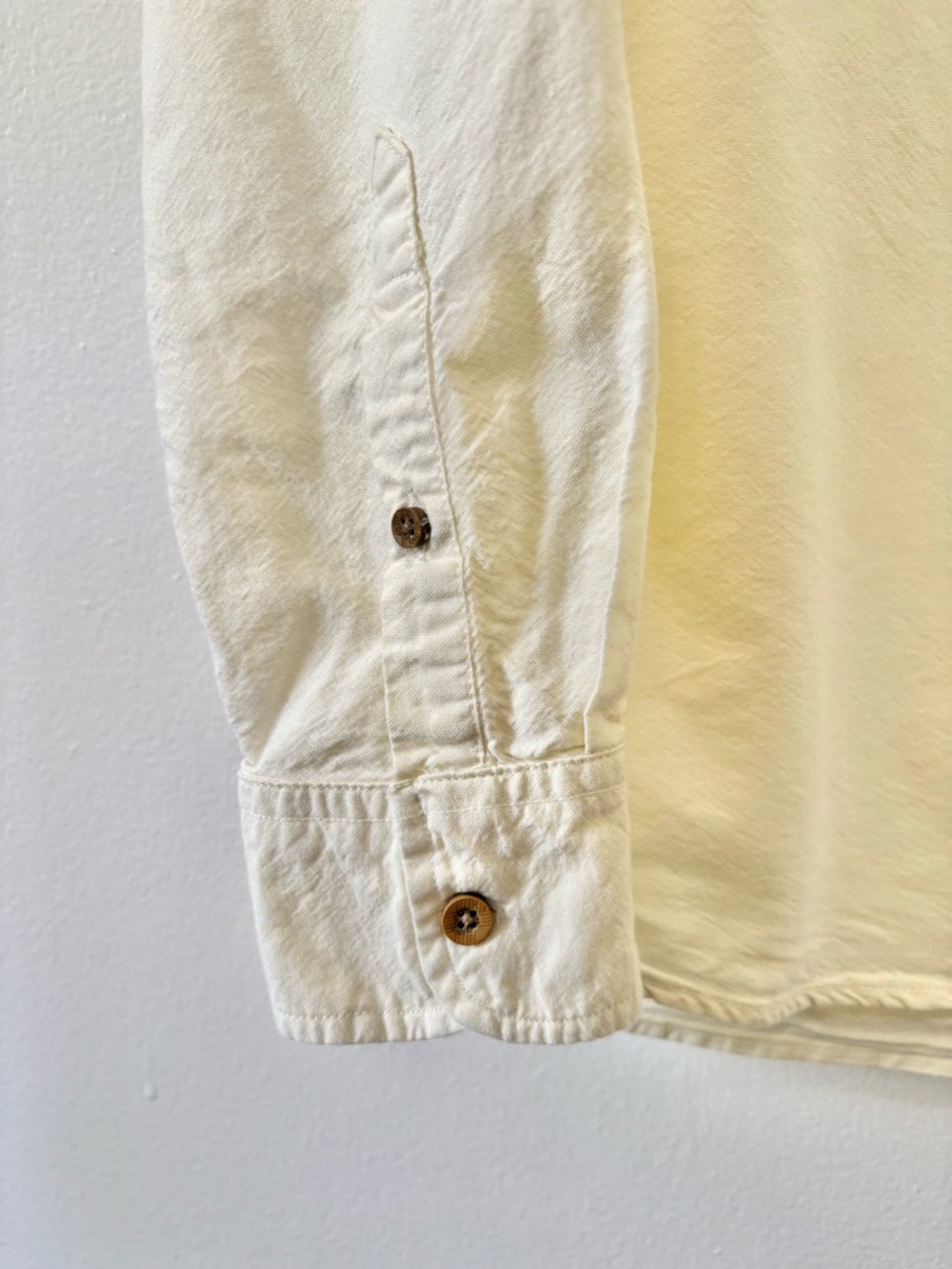Organic Cotton Butter Cream Yellow Button Down Colours by Alexander Julian - Picture 3 of 9